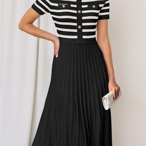 Black and White Striped Dress